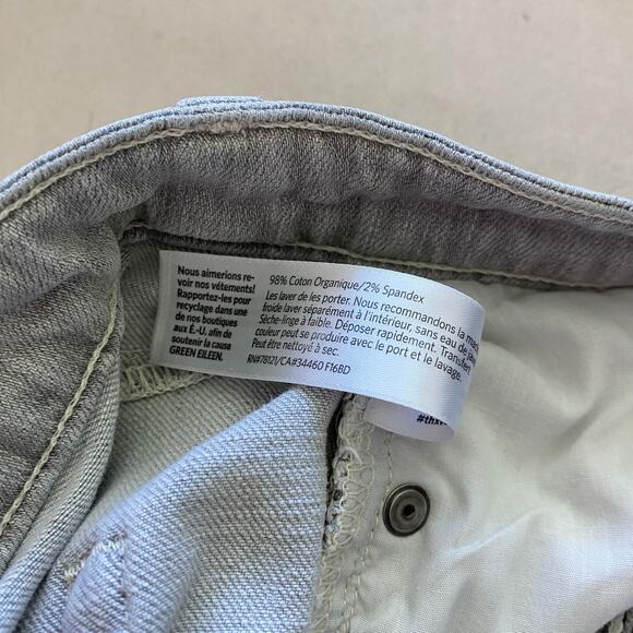 Eileen Fisher Organic Cotton Gray Stonewashed Jeans Size 2 EUC Mid Rise Straight - Picture 6 of 9